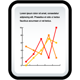 Document Line Chart Icon 256x256 png